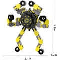 Miniatyrbillede 3 af 7: 3 stk. Spinners, DIY Deformerbare Robot Fingertip Legetøj, Stressaflastning