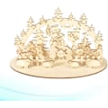 Miniatyrbild 5 av 5: Julpynt Träfödda Scen Dektop DIY Jul F