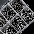 Miniatyrbilde 4 av 6: 500 stk Fiskekroker Fiskehekter Karbonstål Fiskehekter