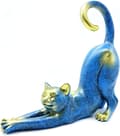 Kattsträckande Staty Figur Staty Gåvor för Kattälskare Konst