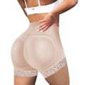 Miniatyrbild 1 av 2: Kvinnor Body Shaper Vadderad Rumplyft Trosa Höftförstärkare Falsk Rumpa Shapewear Shorts Push Up Shorts Beige XXL