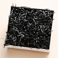 Miniatyrbillede 1 af 4: 1,1 lb Crepepapir Shred Filler Gavemballage Crepepapir (Sort