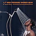 Pikkukuva 6 / 6: Suihkupää käsisuihkulla - 9 tilaa + Jet Power Wash 4.7\" Sade