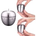 Miniatyrbillede 3 af 5: Apple Køkken Timer Rustfrit Stål Mekanisk Rotationsalarm 60 Min