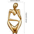 Miniatyrbillede 5 af 7: Tænkeren Statue, Resin Tænker Skulptur Abstrakt Statue Moder