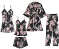 Dam Silkespyjamas Set Pyjamas Flickor Dam Pyjamas Satin Pyjama