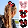 Miniatyrbillede 3 af 6: 4 stk. Fløjlsmusøre Scrunchies Blanke Sequin Bows Scrunchies C