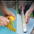 Miniatyrbillede 2 af 5: Rustfrit stål citron citronskalrivejern multifunktionel ergonomisk
