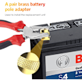 Miniatyrbillede 4 af 5: Par af Messing Batteriadaptere med 2 Skruer i Rustfrit Stål  DXGHC