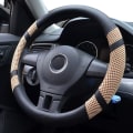 Miniatyrbild 1 av 5: Mikrofiber Läder Rattöverdrag Universal Bilstyrning DXGHC