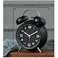 Miniatyrbild 2 av 6: Dubbelklocka Retro Väckarklocka, Analog Tyst Alarm Cl