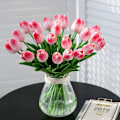 Miniatyrbild 3 av 7: 20 st Real Touch Latex Konstgjorda Tulpaner Blommor Falska Tulpaner Flow