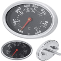 Miniatyrbillede 1 af 5: 1 stk. Oval Formet BBQ Ryger Grill Termometer, Rustfrit Stål