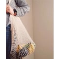 Miniatyrbillede 3 af 5: Net Indkøbspose Bomulstov Market Genanvendelig Net Tote Bag med Lo