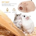Miniatyrbillede 3 af 6: 3 varme vinterhamster senge - søde små kæledyrs huse, varm hængende
