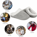 Miniatyrbillede 5 af 5: Grå hjemmesko til kvinder, varme, med memory foam, skridsikker, DXGHC
