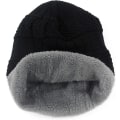 Miniatyrbillede 4 af 5: Dametøj Tyk Varmt Vinter Beanie Hat Slouchy Skully Strik Huer, Sort