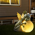Miniatyrbillede 3 af 4: Dinosaur Statue Håndværk Ornament Harpiks Have Ornament Harpiks D