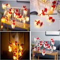 Miniatyrbillede 5 af 7: Snemænds Juletræ LED Garland Lysstreng Julepynt