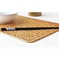 Pikkukuva 3 / 7: 4 kpl Wicker-paikka-alustaa, 43 x 30 cm, Suorakulmainen Rattan-paikka-alusta