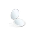 Pikkukuva 1 / 6: 1 kpl LED-valollinen matkakosmetiikkapeili, 2x suurennos, kompakti, kannettava käsilaukkuun, lompakkoon, taskuun, taittuva, kädessä pidettävä