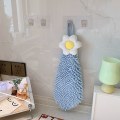 Miniatyrbild 3 av 5: 2-pack Söta Chenille Mjuka Hängande Handdukar Roliga Blommor Absorberande