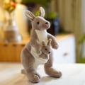 Miniatyrbillede 5 af 5: Mor og Søn Kænguru Plys Australsk Kænguru Emulation Do