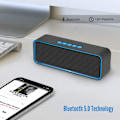 Pikkukuva 3 / 5: (Sininen) Kannettava Langaton Kaiutin, Bluetooth 5.0 Kaiutin 3D-Äänentoistolla