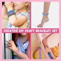 Miniatyrbillede 5 af 5: DIY håndreb fletningssæt, strækbart armbåndssæt, farverigt venskabsarmbåndssæt, DIY reb armbånd, venner