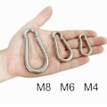 Miniatyrbillede 5 af 7: 6-pak Fjederbelastet Karabiner, Robust Karabiner til Gymudstyr