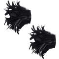 Miniatyrbillede 3 af 4: Mænd Gothic Epauletter i Fjer Dans Halloween Dekoration DXGHC