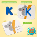 Pikkukuva 3 / 5: Aakkos- ja Numeromuistikorttipeli - ABC Puinen Kirjain- ja Numerolelu