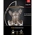 Miniatyrbillede 2 af 7: 9 Tommer Rotérbar 360 Graders Bruseshowerhoved i ABS Krom