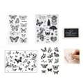 1 set smink ögonmakeup fjärilstämpel transparent stämpel men