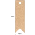 Pikkukuva 2 / 5: Kraft-laput, lahjalaput, 7x2cm Kraft-laput - Tyhjiä lappuja häihin,