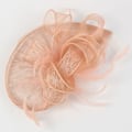 Miniatyrbilde 3 av 5: （champagne） Håndlaget Penny Mesh Hatt Fascinator med Mesh-bånd