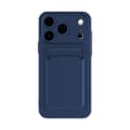 iPhone 17 Pro Skal med Kortfack och Kontrastknappar - TPU Mörkblå