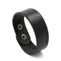 Miniatyrbillede 2 af 5: Enkel personlighed mænds ko læderarmbånd sort læder br