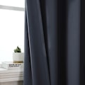 Miniatyrbillede 4 af 4: Mørklægningsgardiner Isolerende Gardiner Sort 140x175cm Moderne L DXGHC