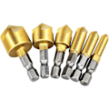 Miniatyrbillede 2 af 6: 6 stk. Træbearbejdnings-Countersinks, 90° HSS Konisk Countersink, Carbi