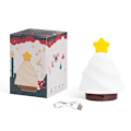Miniatyrbilde 5 av 5: Fargerik + varm lys + hvit lys juletrær silikon nattlys
