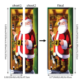 Miniatyrbild 1 av 4: 2 st tryckta plastöverdrag för inomhus/utomhus jultomte för dörr