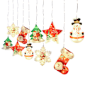 Miniatyrbillede 6 af 7: LED Julelysstreng USB Snemand Snefnug Vindue Dekoration
