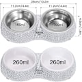 Miniatyrbillede 2 af 5: Dobbelt Pet Feeder Dyrefoder Hundebolle