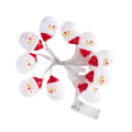 Miniatyrbilde 2 av 5: LED-lysstreng med julemann-motiv for julefestligheter