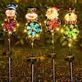 Miniatyrbilde 3 av 6: Solcelled julelys LED Julenissen gulvlampe utendørs hage