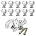 10 st Set 30mm Diamantformade Kristallglas Knoppar Skåp