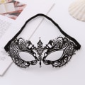 Miniatyrbillede 2 af 5: Halloween maske i smedet jern Metal hullet diamant maske Ba