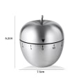 Miniatyrbillede 2 af 5: Apple Køkken Timer Rustfrit Stål Mekanisk Rotationsalarm 60 Min