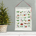 Miniatyrbilde 2 av 5: Julepynt Julekalender Linstoffimitasjon Chr